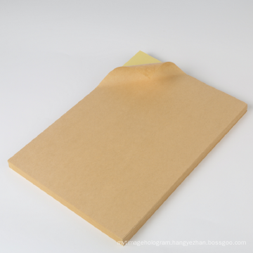 A4 sheets blank self adhesive kraft paper label sticker